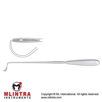 Deschamps Ligature Needle Blunt for Left Hand Stainless Steel, 27 cm - 10 3/4"